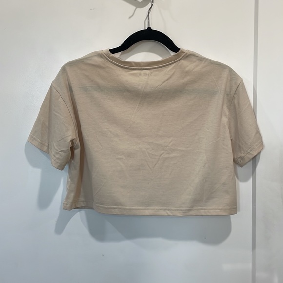 Tan Cropped Tee - Picture 3 of 3